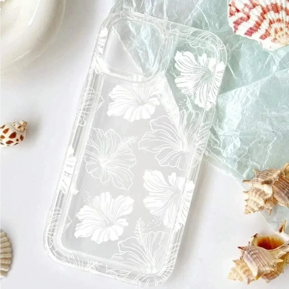 ⚠️Clearance iPhone 15/Pro/Pro Max White Floral Phone Case - Picture 2 of 3